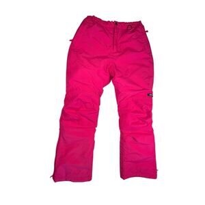 Lands’ End Kids Insulated Snow Pants – Hot Pink – Size 14 – Grow-A-Longs Ski